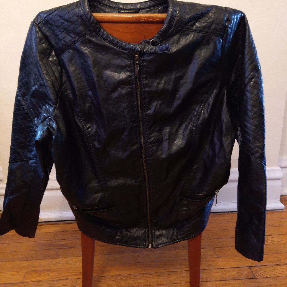 Therapy- Faux Leather Jacket